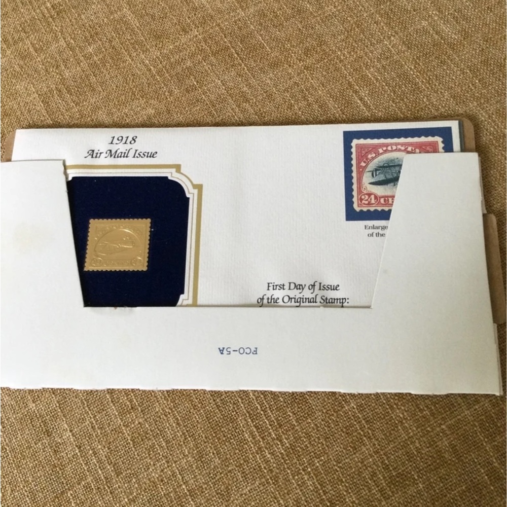 Gold and Blue Commemorative Stamp Set